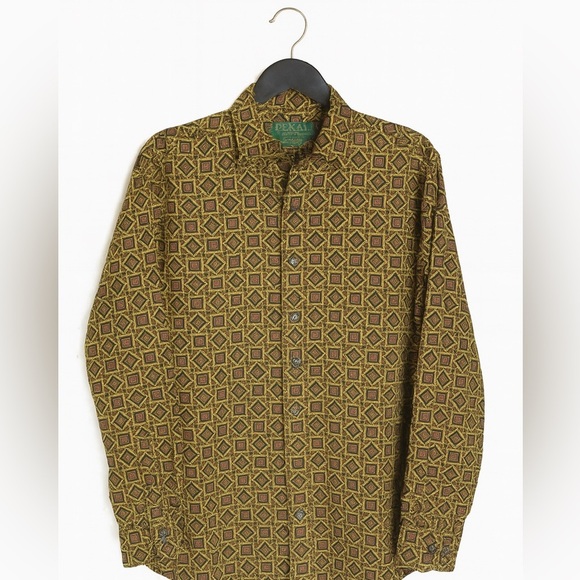 Hunt Club Men's Medium Brown Button-Up Shirt - 100% Cotton, Long Sleeve Shirt - Picture 1 of 2